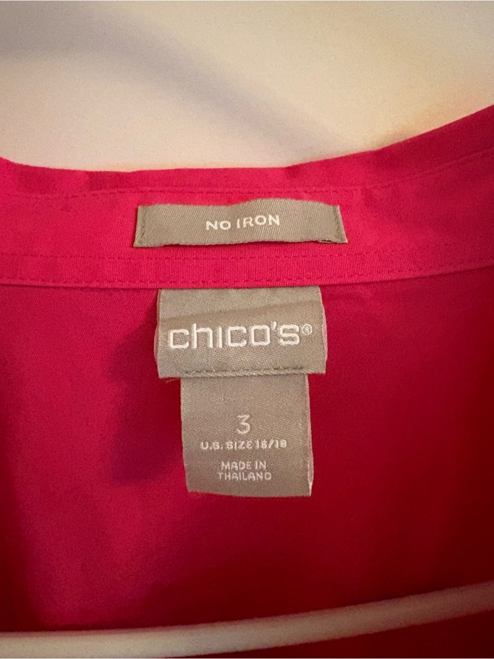 Chico's Bright Pink V Tunic Top - Picture 2 of 16